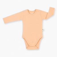 Light Papaya Bamboo Long Sleeve Bodysuit