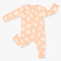 Papaya Big Dots Bamboo Zip-Up Romper and Sleepsuit